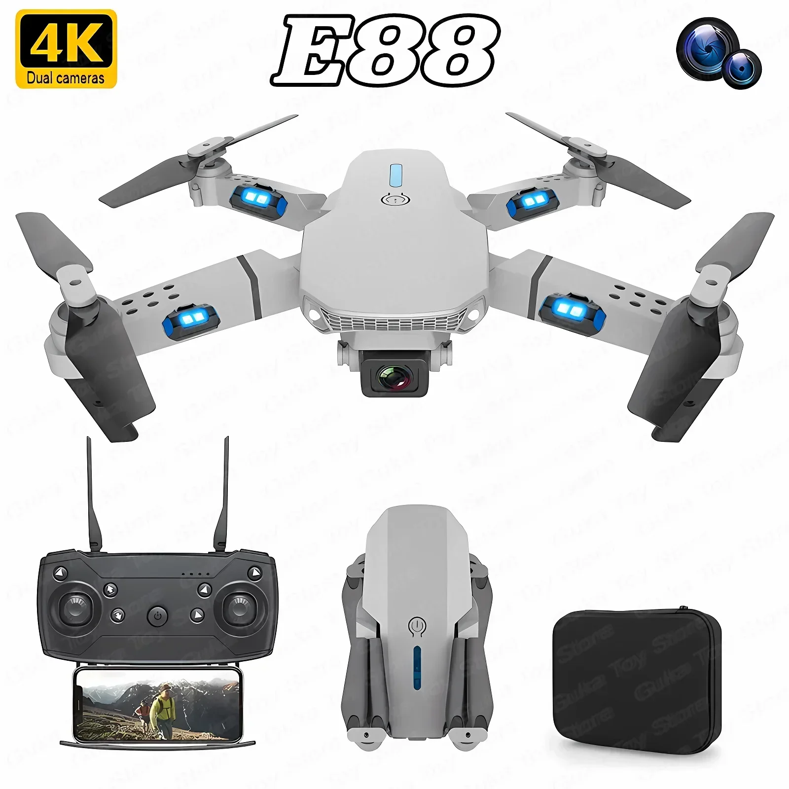 Rc Helicopter Case - E88 Pro WIFI FPV Drone Groothoek
