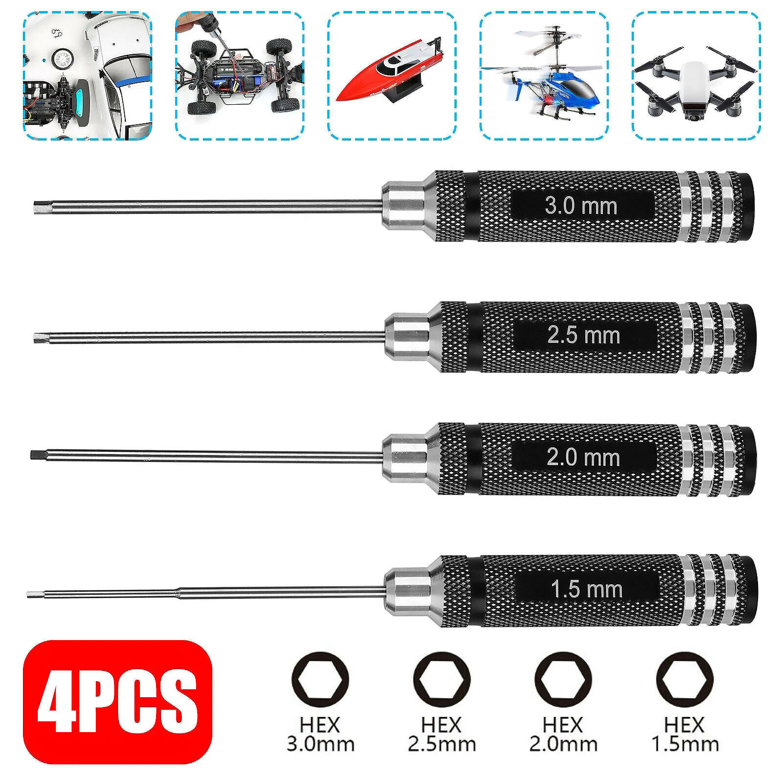 4 stks/partij RC Gereedschap Z - Rc Helicopter Tool Kit recensie en prijs